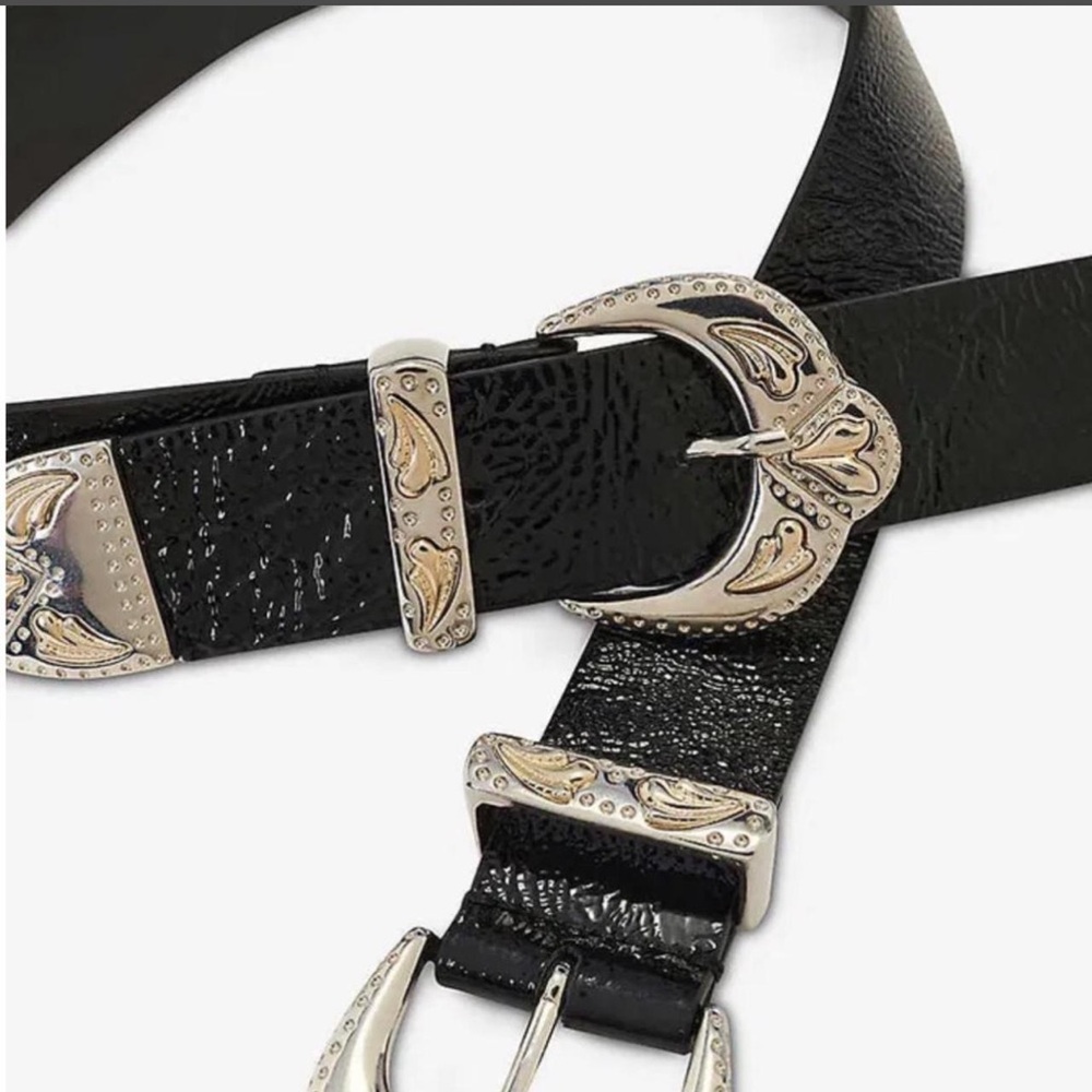 MAJE
NWOT- Western Double Buckle Leather Belt Sz 2 - Picture 2 of 3